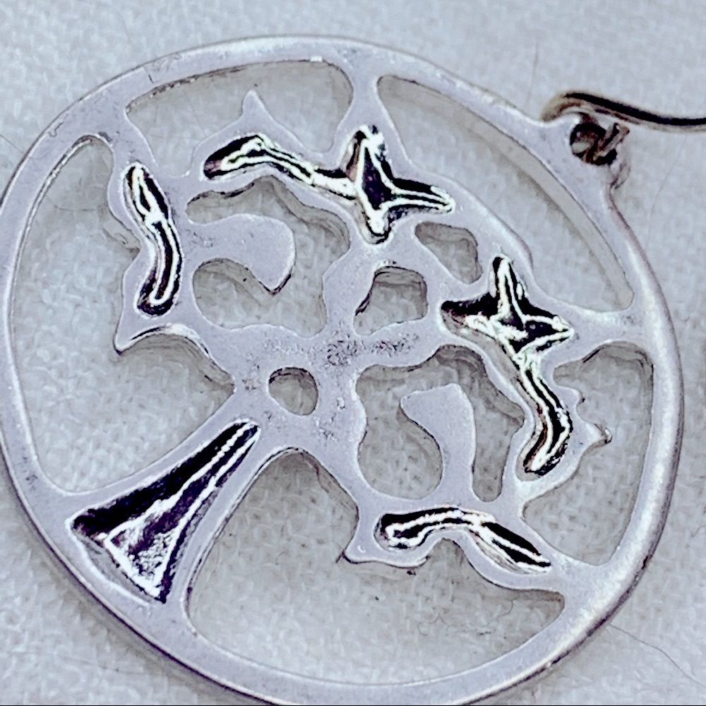 ❣️$25/3❣️ Life of Tree Circle Sliver Plated Dangle Earrings - Picture 4 of 8